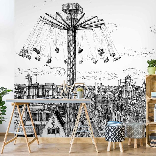 Contemporary wallpaper City Study - Whirligig
