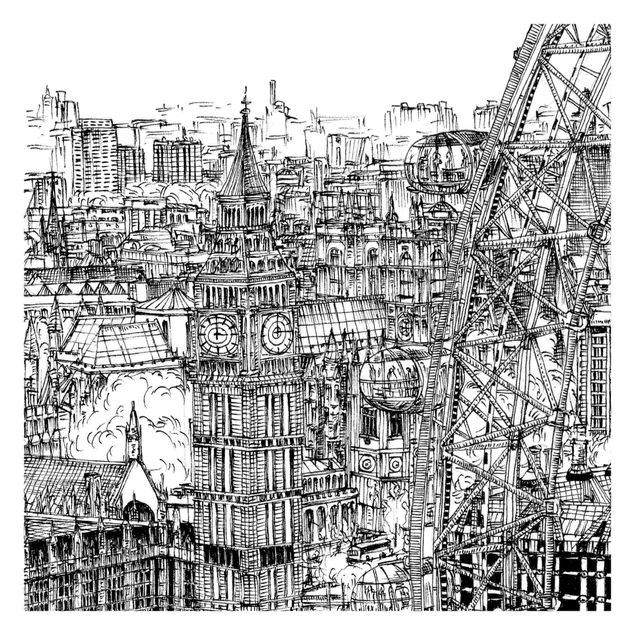 Wallpapers white City Study - London Eye