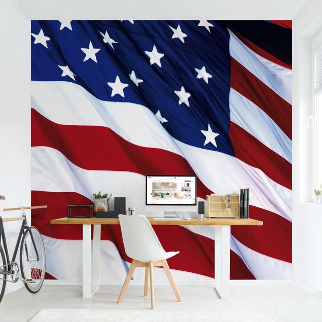 Vertical striped wallpaper Stars And Stripes