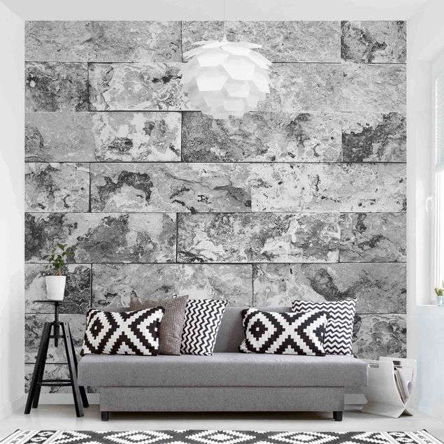 Kitchen Stone Wall Natural Marble Grey