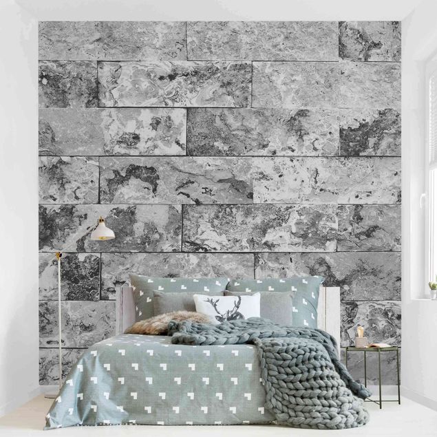 Wallpapers marble Stone Wall Natural Marble Grey