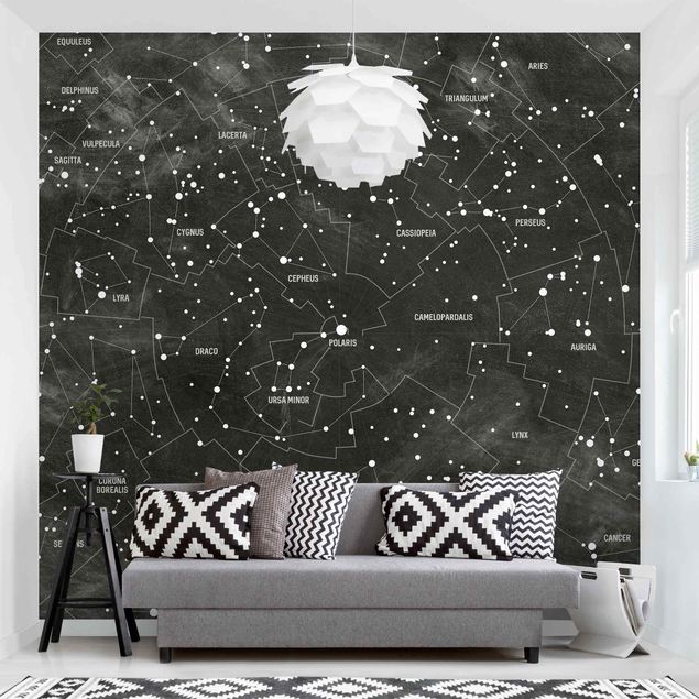 Kitchen Map Of Constellations Blackboard Look