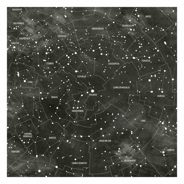 Wallpaper - Map Of Constellations Blackboard Look