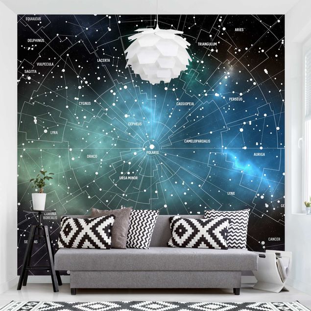 Wallpapers modern Stellar Constellation Map Galactic Nebula