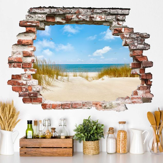 Wall stickers 3d Beach On The North Sea