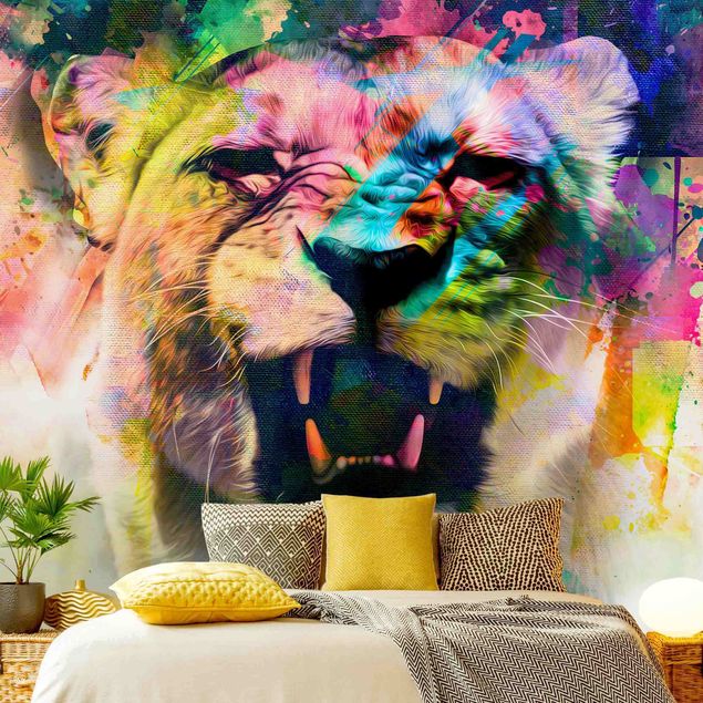 Wallpapers animals Street Art Lion