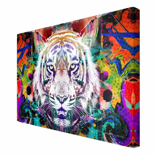 Canvas abstract Street Art Tiger