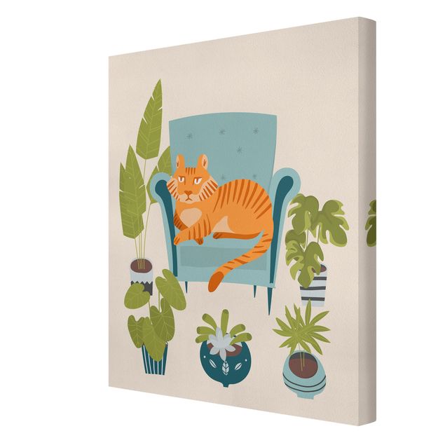 Prints animals Domestic Mini Tiger Illustration
