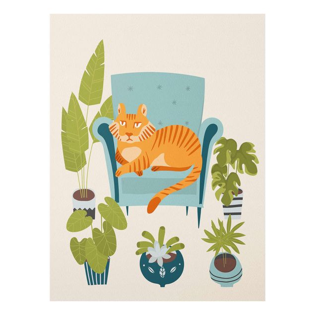 Animal canvas Domestic Mini Tiger Illustration