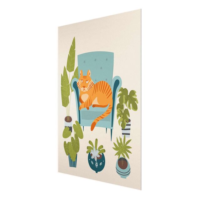 Prints modern Domestic Mini Tiger Illustration