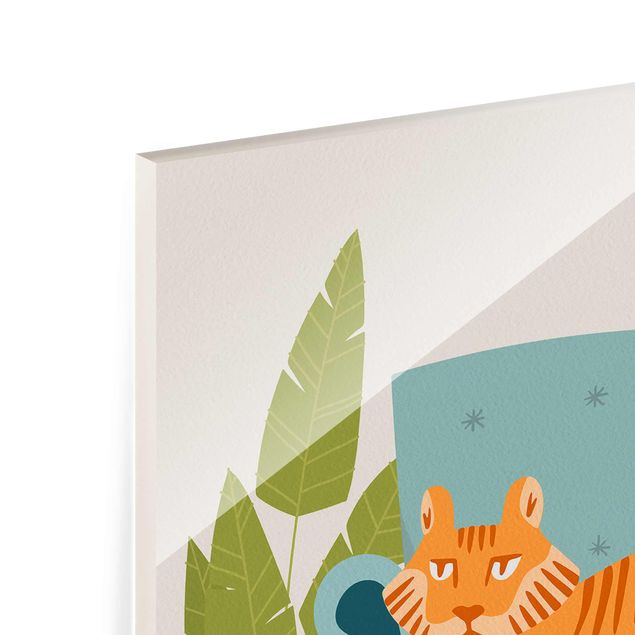 Prints multicoloured Domestic Mini Tiger Illustration