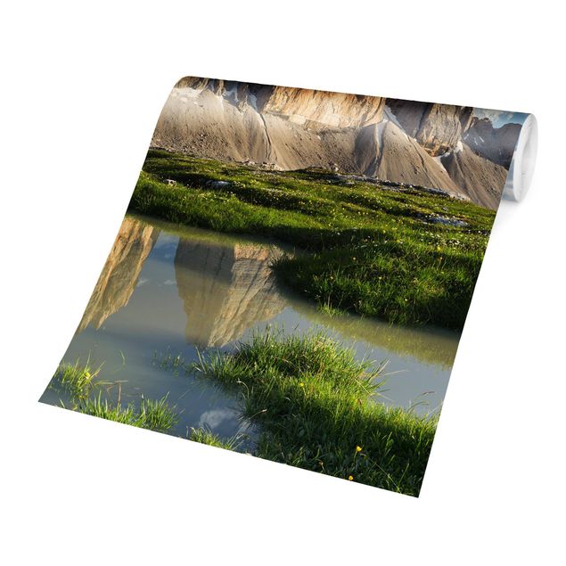 Wallpapers landscape South Tyrolean Zinnen And Water Reflection