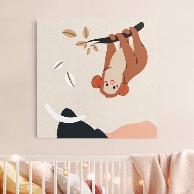Canvas prints monkey Cute Animal Illustration - Monkey