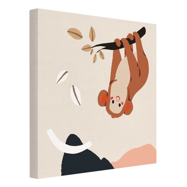 Prints modern Cute Animal Illustration - Monkey