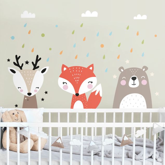 Forest wall decal Sweet forest animals