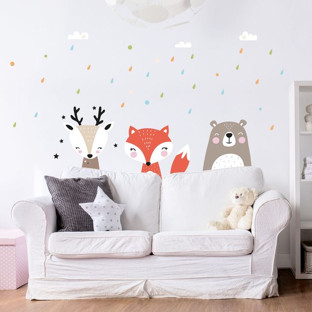 Wall stickers bear Sweet forest animals