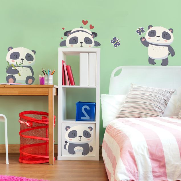 Animal print wall stickers Sweet pandaic set