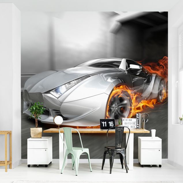 Wallpapers 3d Supercar In Flames