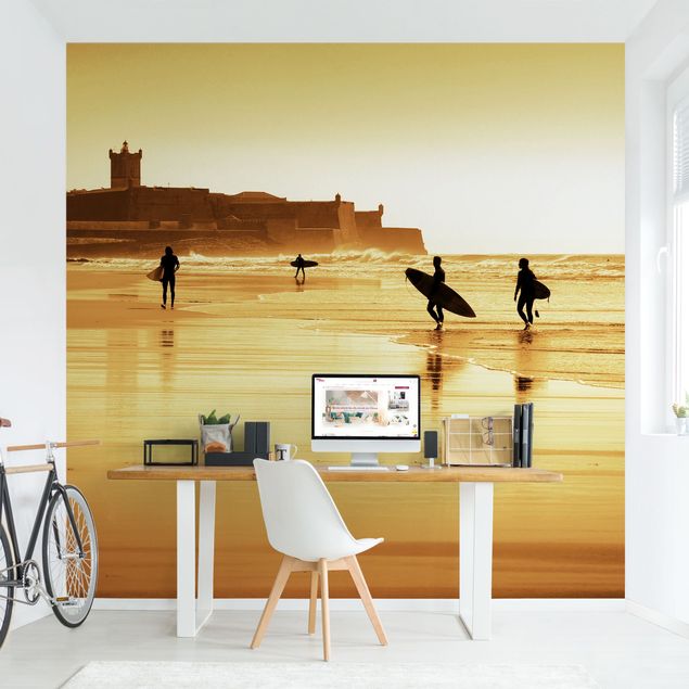 Modern wallpaper designs Surfer Beach