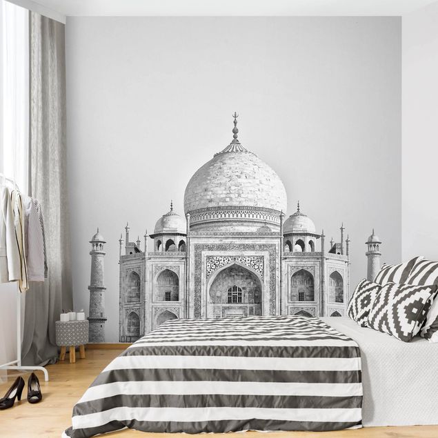 City skyline wallpaper Taj Mahal In Gray