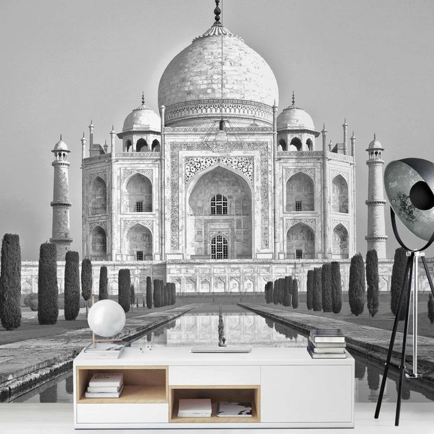 Wallpapers grey Taj Mahal With Garden
