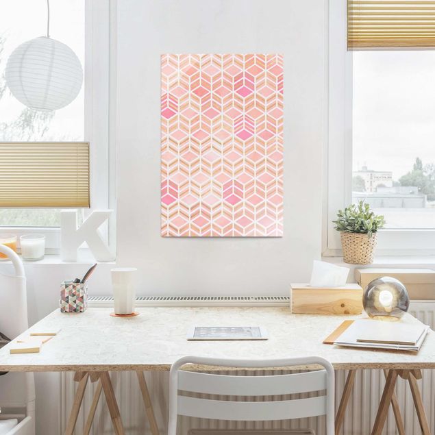 Contemporary art prints Take the Cake Gold und Rose