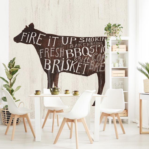 Modern wallpaper designs Farm BBQ - Cow