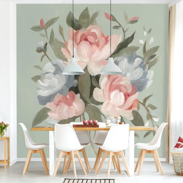 Aesthetic vintage wallpaper Bouquet In Pastel I