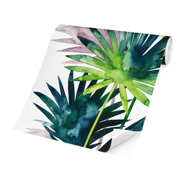 Peel and stick wallpaper Exotic Foliage - Fan Palm