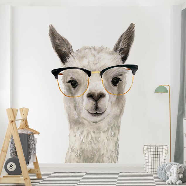 Contemporary wallpaper Hip Lama With Glasses I