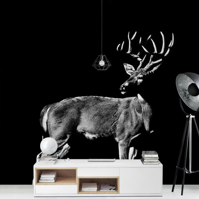 Contemporary wallpaper Deer In The Dark