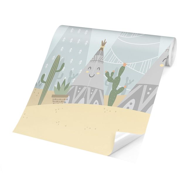 Wallpapers skylines Tepee With Cacti