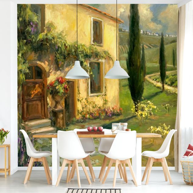 Contemporary wallpaper Italian Countryside - Cypress