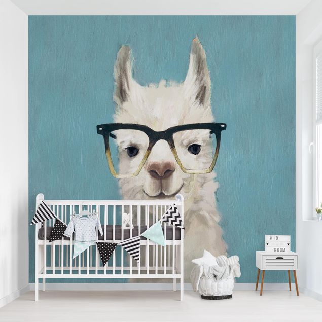 Contemporary wallpaper Lama With Glasses IV