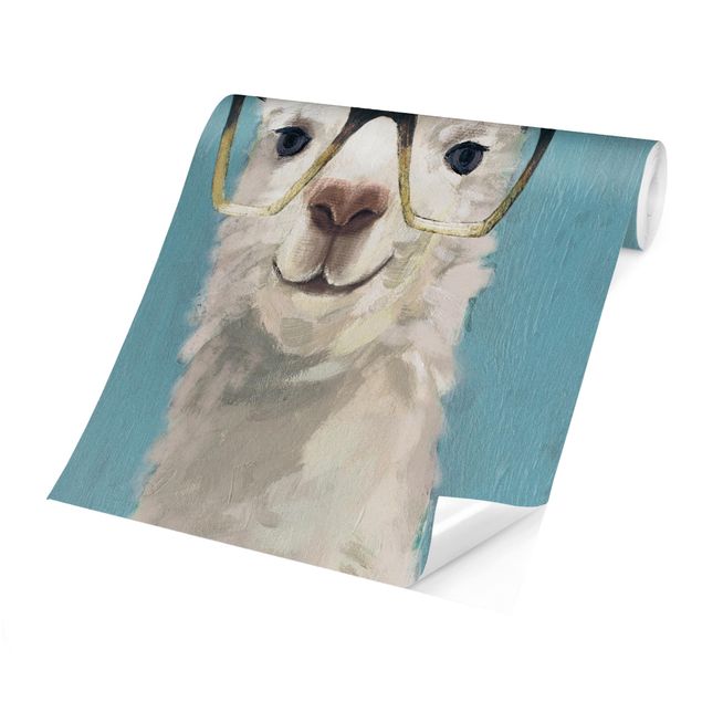 Blue aesthetic wallpaper Lama With Glasses IV