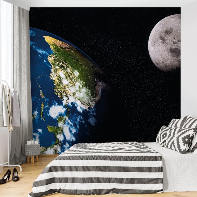 Wallpapers modern Moon and Earth
