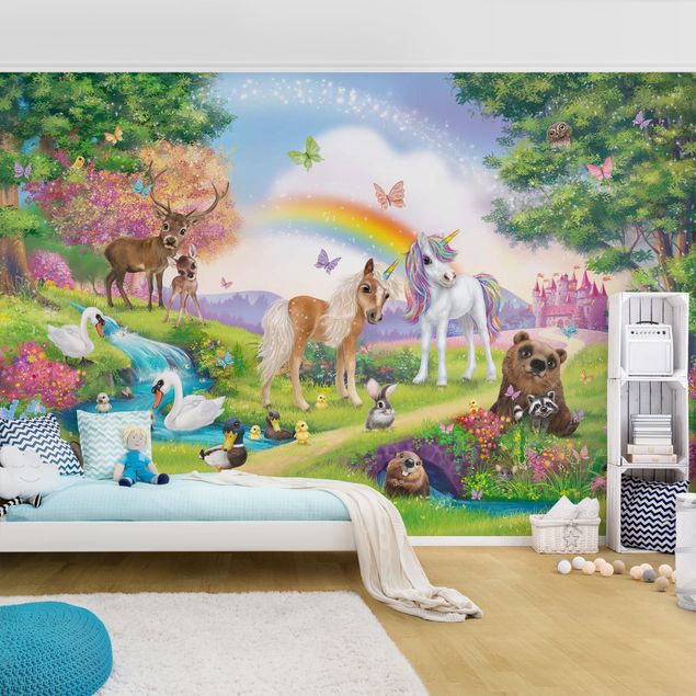 Modern wallpaper designs Animal Club International - Magical Forest With Unicorn