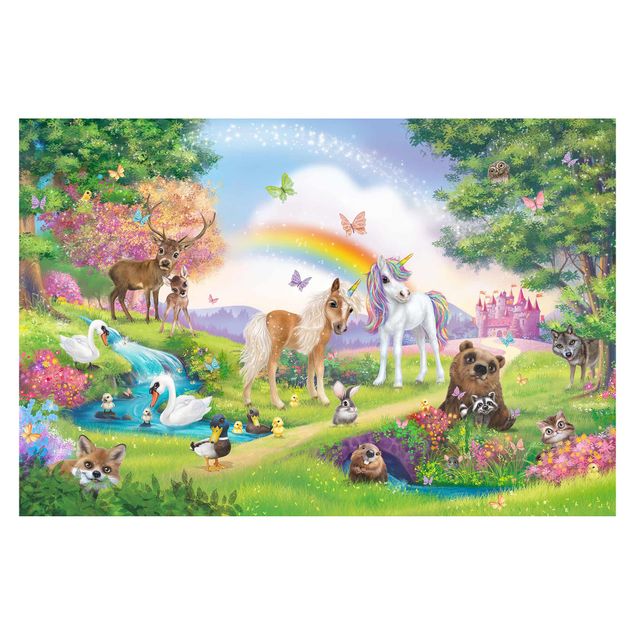Adhesive wallpaper Animal Club International - Magical Forest With Unicorn