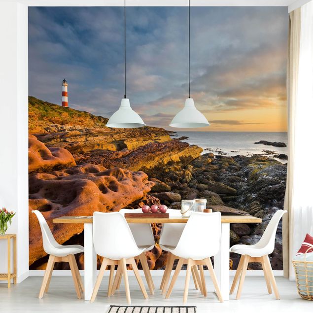 Kitchen Tarbat Ness Lighthouse And Sunset At The Ocean