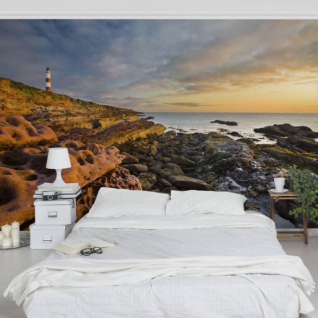 Wallpapers sunset Tarbat Ness Ocean & Lighthouse At Sunset