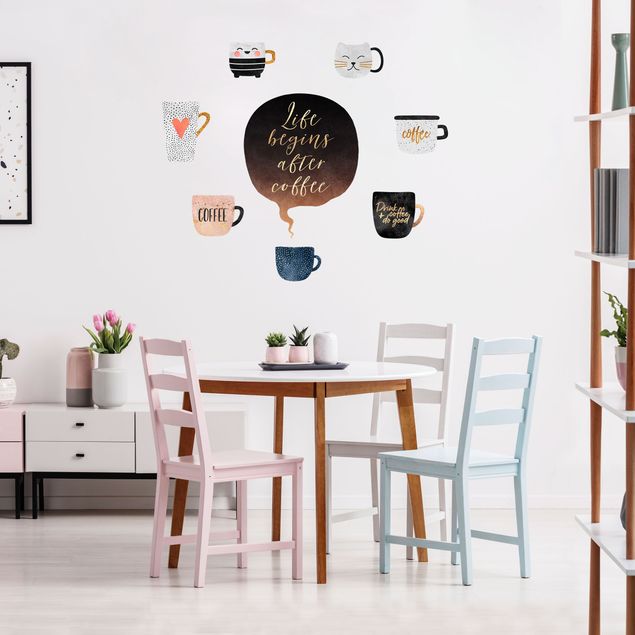 Wall stickers Cups with gold