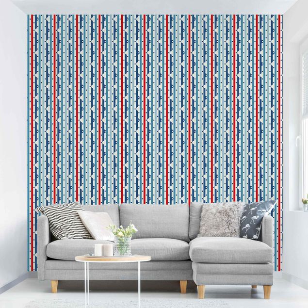 Striped wallpaper Dewdrop On Stripes
