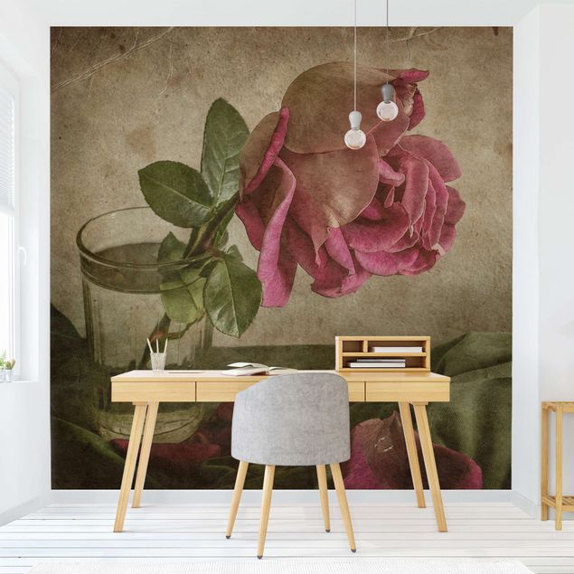 Vintage aesthetic wallpaper Tear Of A Rose