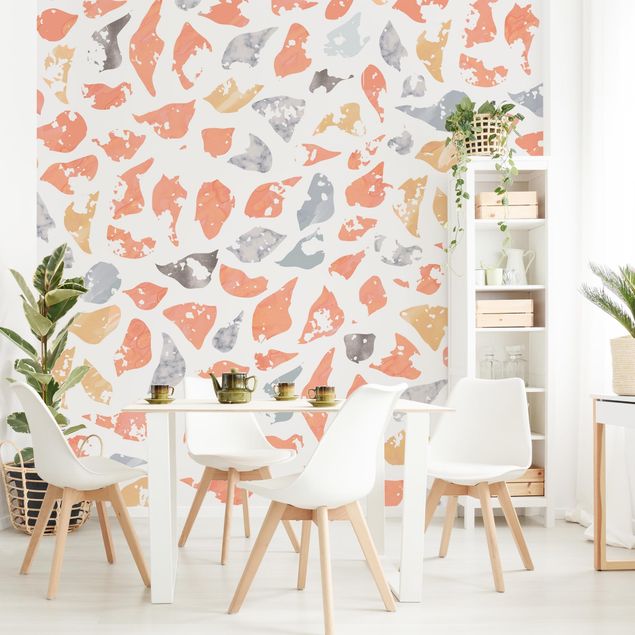 Wallpapers marble Terazzo Pattern Campfire Watercolour