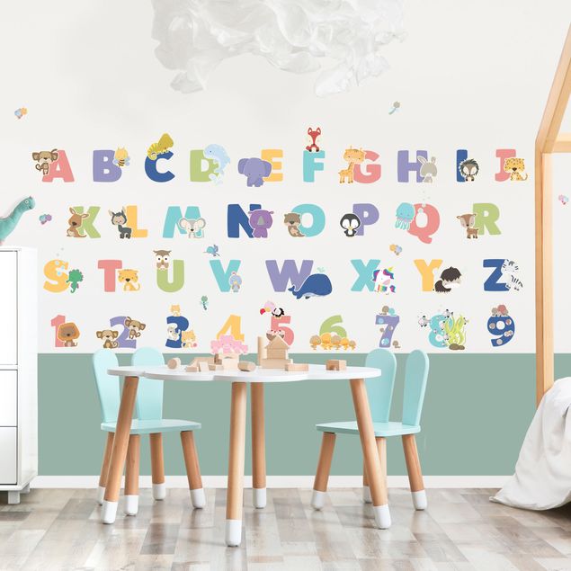 Alphabet wall stickers Animal alphabet set