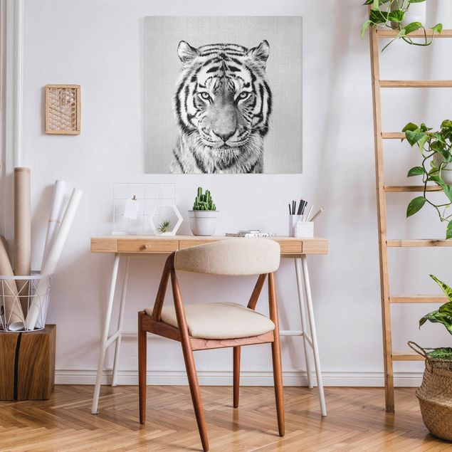 Tiger canvas Tiger Tiago Black And White