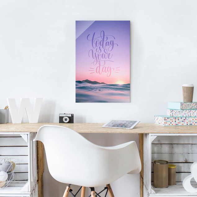 Beach canvas art Today Is Your Day Sunrise At Ocean