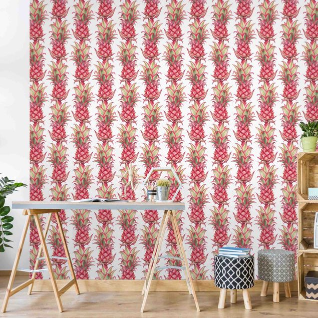 Wallpapers patterns Tropical Pineapple Stripes