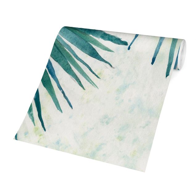 Peel and stick wallpaper Tropicl Palm Leaves Close-up