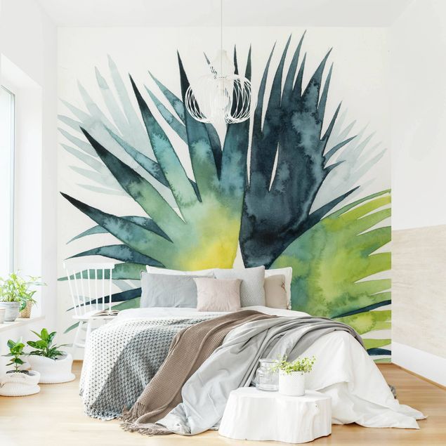 Floral wallpaper Tropical Foliage - Fan Palm